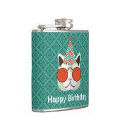 Cool Cat Happy Birthday Heupfles (Rechts)