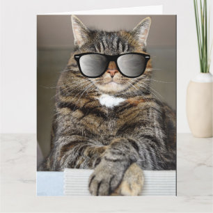 COOL CAT HAPPY BIRTHDAY SUNGLASSEN WENSKAARTEN KAART