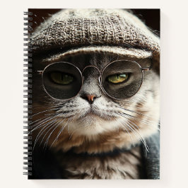 Cool Cat in Glasses Notebook Notitieboek