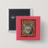 Cool Cat - JE KOPT JE CadeauT! Vierkante Button 5,1 Cm (Voorkant /achterkant)
