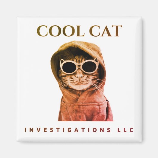 Cool Cat magnet - bevlekte zonsondergang Magneet (Voorkant)
