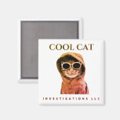 Cool Cat magnet - stained sunset (Recto/Verso)