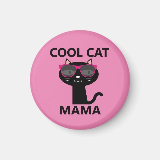 COOL CAT MAMA, CAT MOM MAGNETS (Devant)