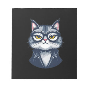 Cool Cat met een bril Notitieblok