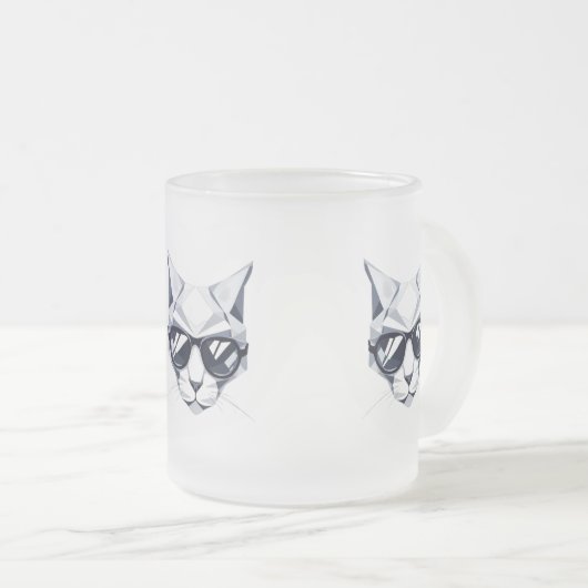 Cool Cat met zonnebril Mok - Uniek & Stijlvol (Voorkant rechts)