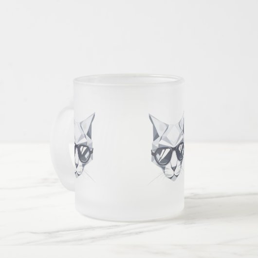 Cool Cat met zonnebril Mok - Uniek & Stijlvol (Voorkant links)