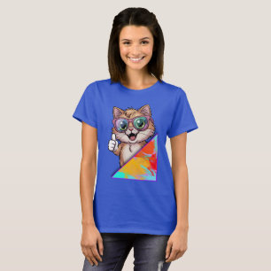 Cool Cat met zonnebril – Retro Fun Vibes T-shirt