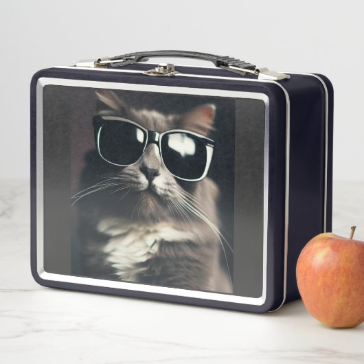 Cool Cat Metal Lunchbox (En situation)