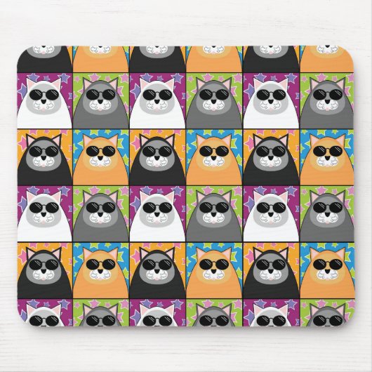 Cool Cat Mousepad Muismat (Voorkant)