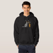 Cool cat plays a saxophone saxophone hoodie (Voorkant volledig)