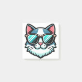 Cool Cat Post-it® Notes – Stylish Feline Memo Pads (Devant)
