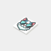Cool Cat Post-it® Notities – Stijlvolle Katten Mem Notes (Schuin)