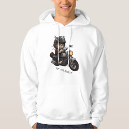 Cool Cat Riding Motorcycle Ben je klaar? Hoodie