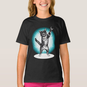 Cool Cat Rock Dancer T-shirt Grappig Dieren Muzi