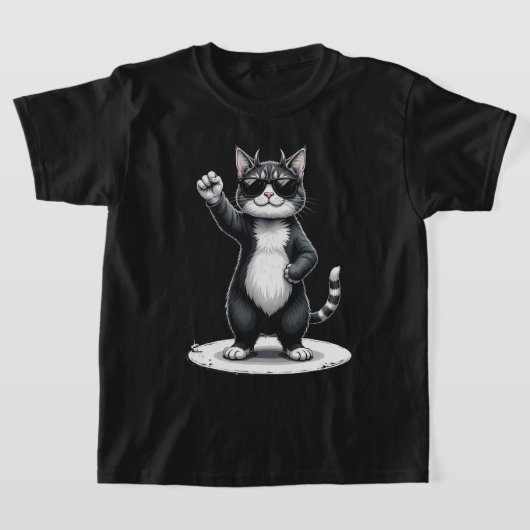 Cool Cat Rock Dancer T-shirt | Grappig Dierlijke M (Laagn)