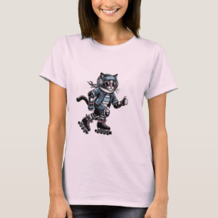 Cool cat rolschaatsen t-shirt