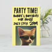 COOL CAT SCRIPT INVITATIONS ANNIVERSAIRES DE ENFAN (Debout devant)