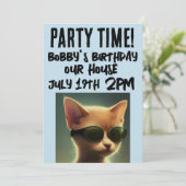 COOL CAT SCRIPT INVITATIONS ANNIVERSAIRES DE ENFAN (Debout devant)