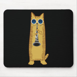 Cool Cat-speelster voor Clarinet Design Hippy Hips Muismat