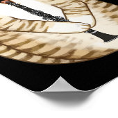 Cool Cat-speelster voor Clarinet Design Hippy Hips Poster (Hoek)