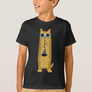 Cool Cat-speelster voor Clarinet Design Hippy Hips T-shirt