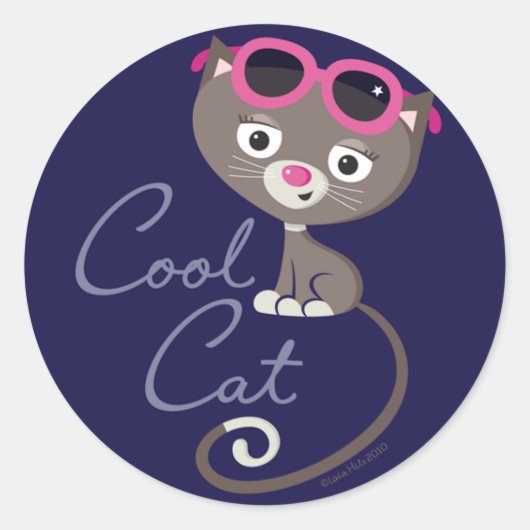 Cool Cat Sticker (Voorkant)