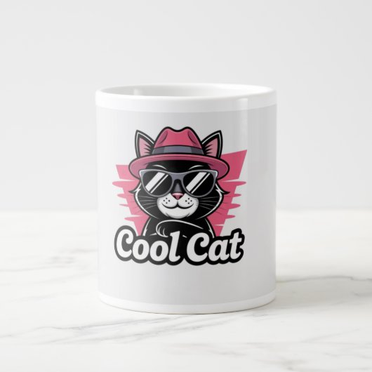 Cool Cat Swagger Extra Grote Beker (Voorkant)