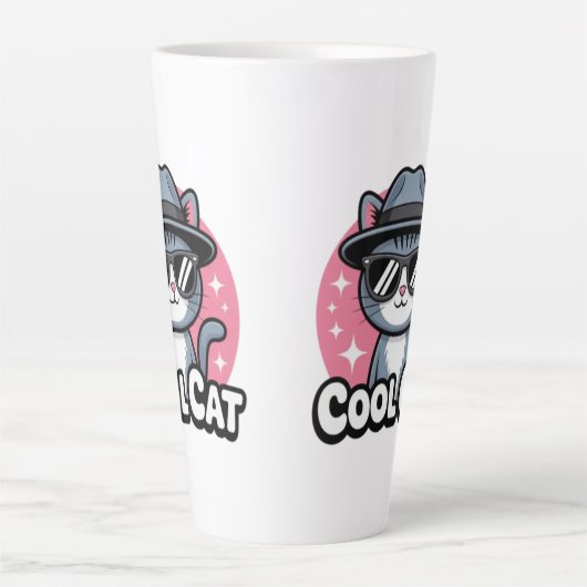 Cool Cat Vibes Latte Mok (Voorkant)
