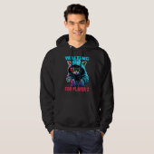 Cool Cat With Controller Waiting Player 2 Gaming Hoodie (Voorkant volledig)