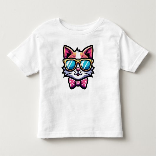Cool Cat with Sunglasses – Toddler kids T-Shirt (Devant)