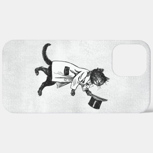 Cool Cat Zwart Wit Grunge iPhone Case (Achterkant / Rechts)