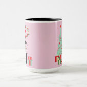 Cool Cats Kerstmis Mid Century Modern Mok (Midden)