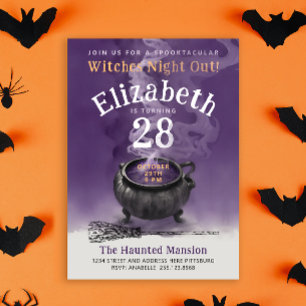 Cool Cauldron Paarse Magic Witch Verjaardagsfeest Kaart