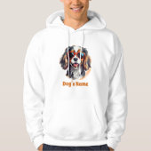 Cool Cavalier Koning Charles Spaniel met Zonnebril Hoodie (Voorkant)