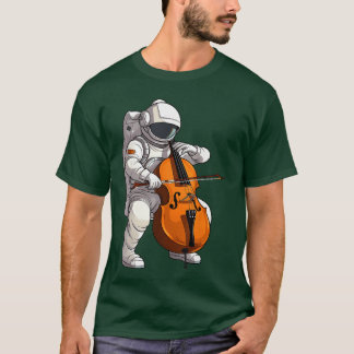 Cool Cello Kunst Cellist Muziek Cello Speler Astro T-shirt