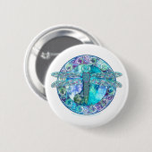 Cool Celtic Dragonfly Ronde Button 5,7 Cm (Voorkant /achterkant)