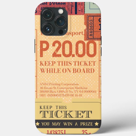 Cool  cenima tickets Modern mid century Case-Mate iPhone Case (Achterkant)