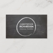 COOL CHALKBOARD CIRCLE MET JOUW NAAM VISITEKAARTJE (Voorkant)