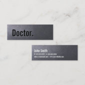 Cool Charbon noir Docteur Mini Carte de visite (Devant / Derrière)
