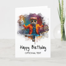 *~* Cool Chat AP91 Hip DRUMMER Carte d'anniversair