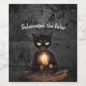 Cool chat noir Alimentation et boisson Étiquette S (Étiquettes simples)