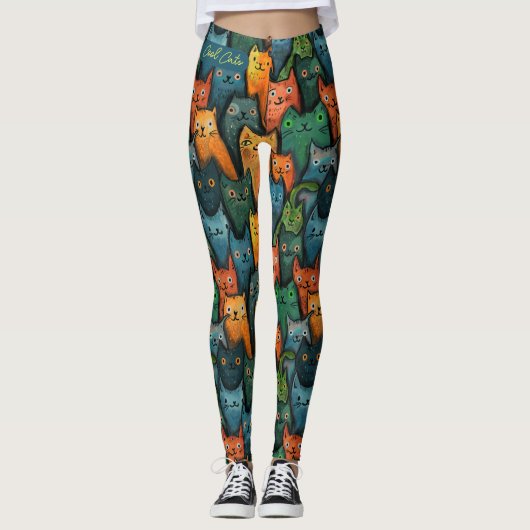 Cool Chats Leggings colorés (Devant)