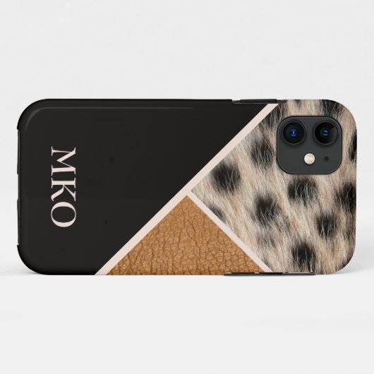 Cool Cheetah monogram Case-Mate iPhone Case (Achterkant (horizontaal))