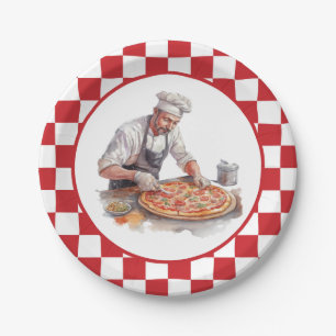 Cool chef pizza feest papieren bordje