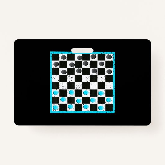 Cool Chess Board Halloween Costume Funny Lazy DIY Badge (Voorkant)