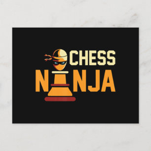 Cool Chess Ninja Chess Lovers Gift Aankondigingskaart