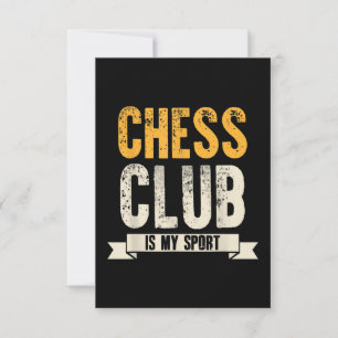 Cool Chess Player Lover Birthday Gift Chess Club RSVP Kaartje