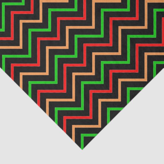 Cool Chevron Pattern on Black Tissuepapier (Detail)