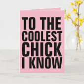 COOL CHICK BIRTHDAY-KAARTEN VOOR HAAR KAART (Gele Bloem)