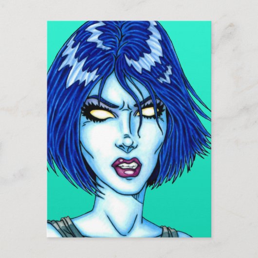 Cool Chick Briefkaart (Voorkant)